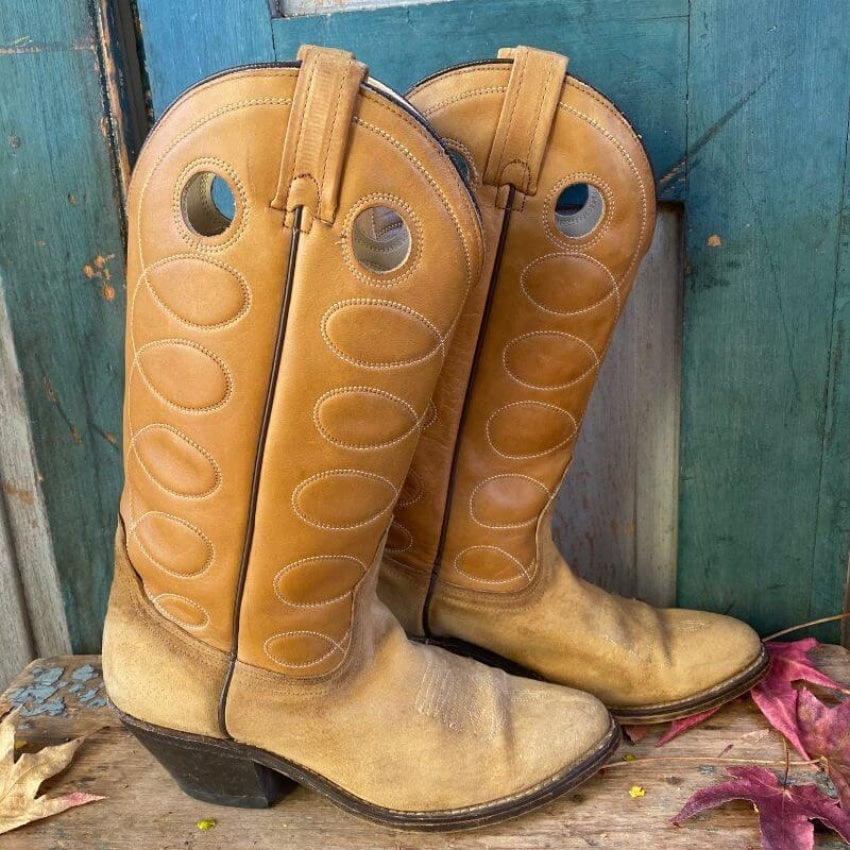 Vintage Acme Boot Company Camel Brown Ladies Western Boots Size 7 D Yourgreatfinds