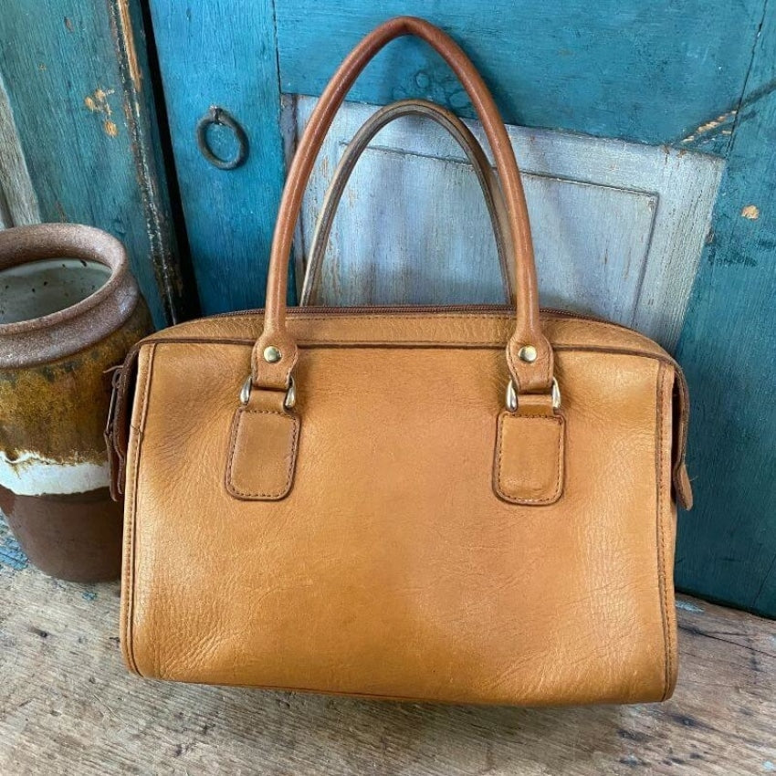Vintage Brown Leather Arm Bag Yourgreatfinds