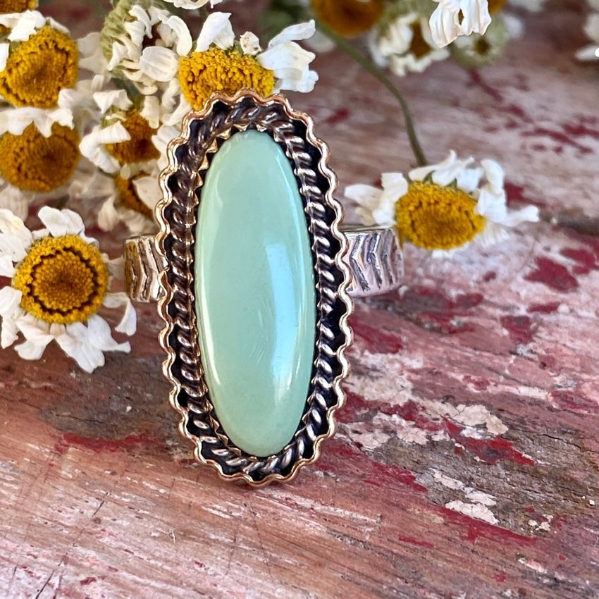 Vintage Mint Green Turquoise Sterling Ring Navajo Richard Begay 7 Yourgreatfinds
