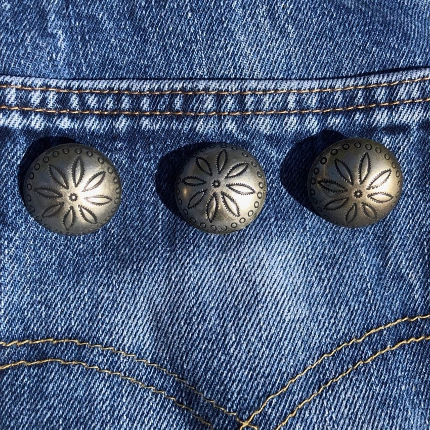 Vintage Navajo Sterling Silver Concho Clothing Buttons 3 Yourgreatfinds