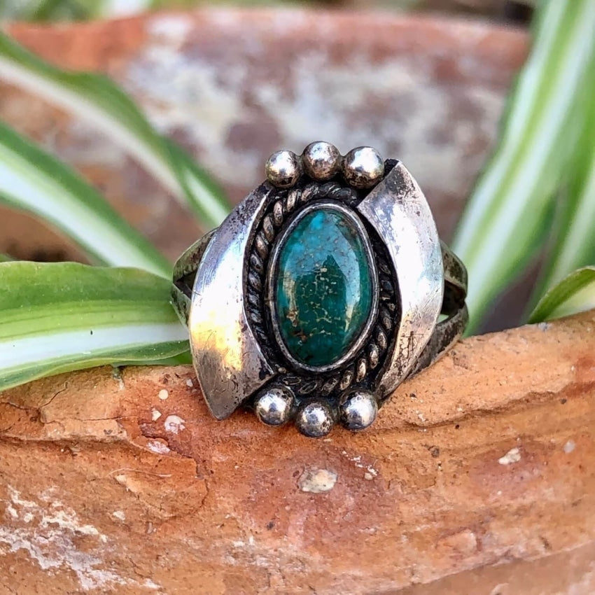 Morenci Turquoise & Sterling Silver Ring Size 8.5 – Pickle Barrel Trading  Post