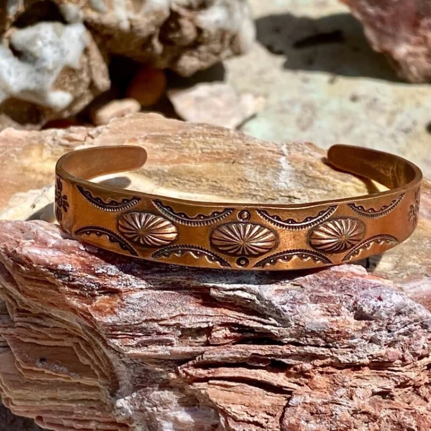 Vintage Solid Copper Cuff Indian Bracelet Yourgreatfinds