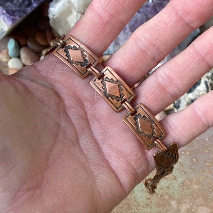 Gigantic Gorgeous Vintage Native American Navajo Copper Bracelet – Nativo  Arts