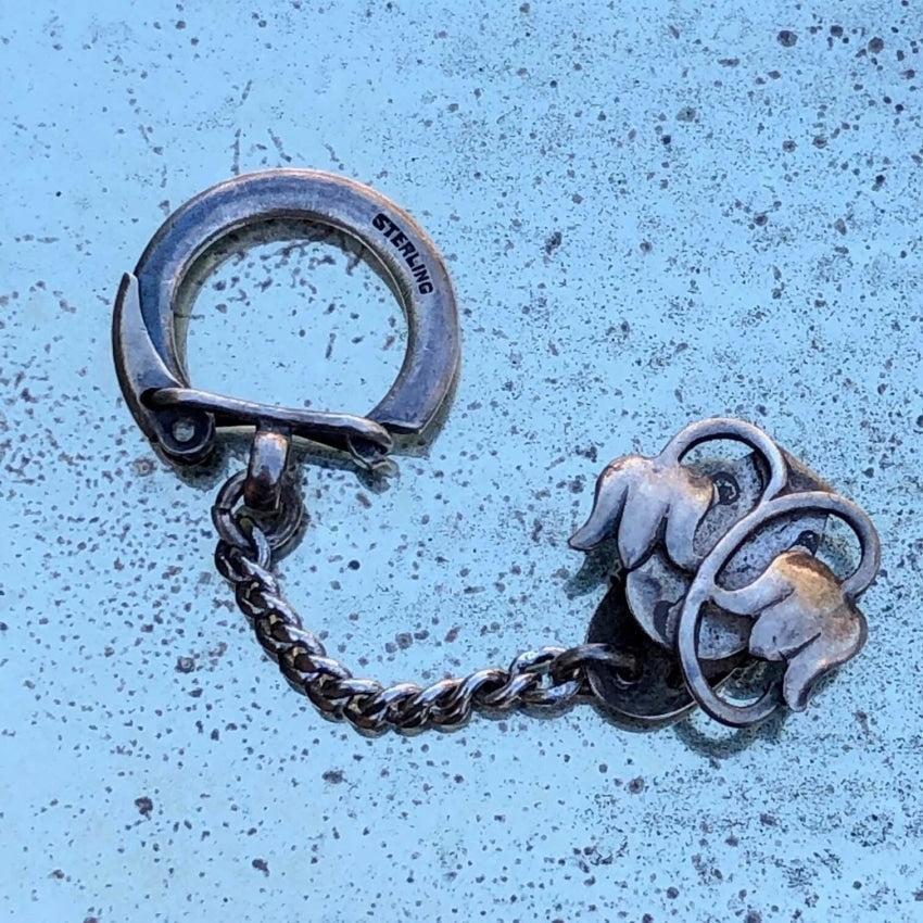 Vintage Solid Sterling Silver Clip On Key Ring Yourgreatfinds