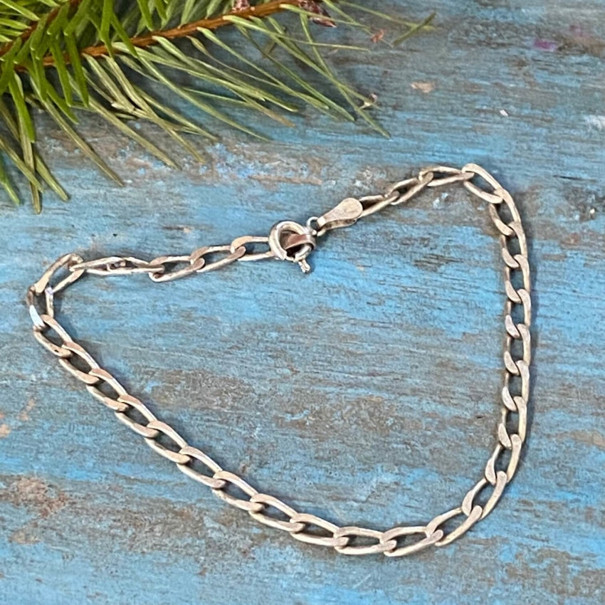 Vintage Sterling Silver Chain Bracelet