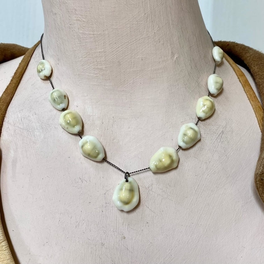 Vintage Sterling Silver Cowry Shell Necklace Yourgreatfinds