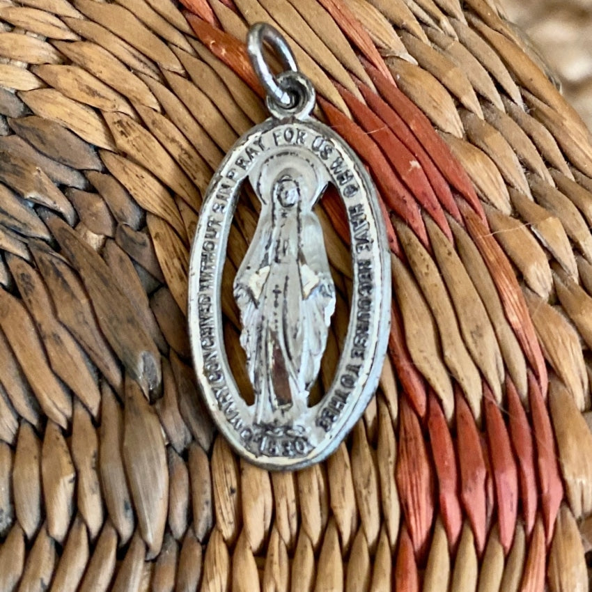 Vintage Sterling Silver Devotional Pendant Mary Yourgreatfinds