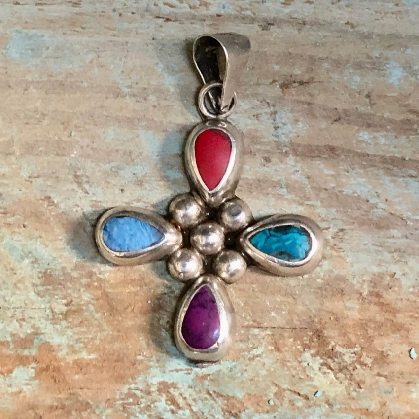 Vintage Sterling Silver Maltese Cross Pendant Mexico Yourgreatfinds