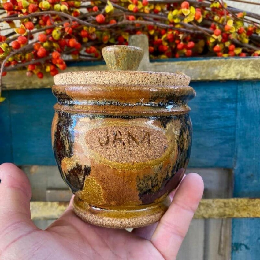 Vintage Studio Stoneware Jam Jar with Lid Yourgreatfinds